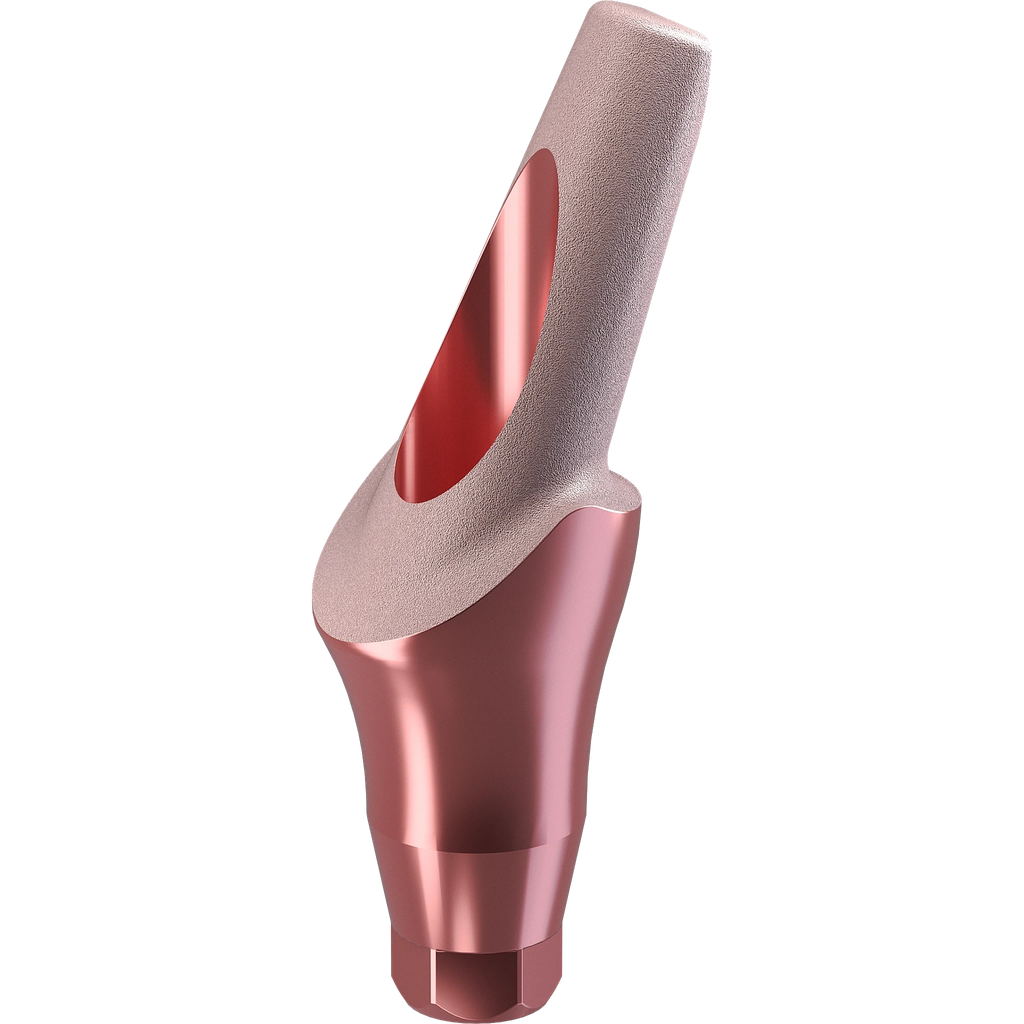 GENESIS ACTIVE™ TiPink 20° Angled Aesthetic Abutment, Concave Ø 4.5, 3.0 mm Cuff