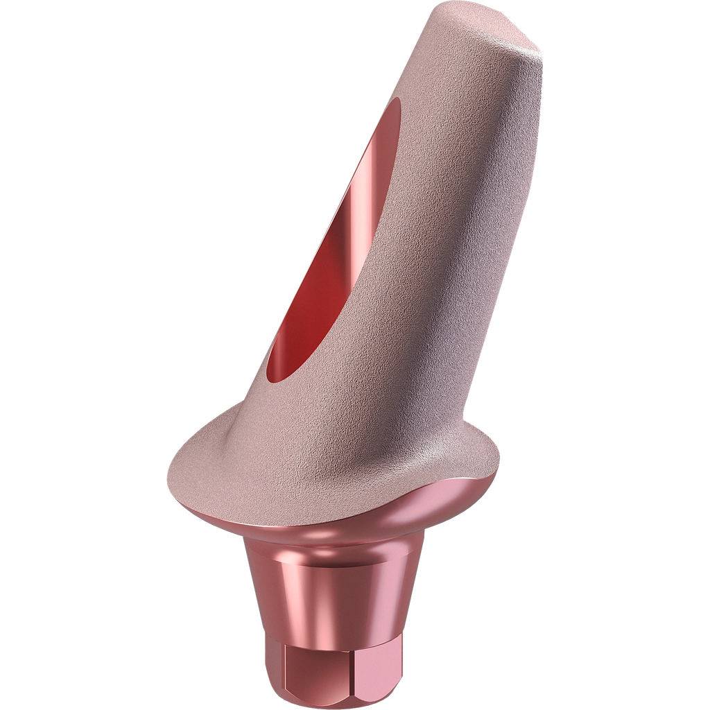 GENESIS ACTIVE™ TiPink 20° Angled Aesthetic Abutment, Concave Ø 6.0, 1.0 mm Cuff