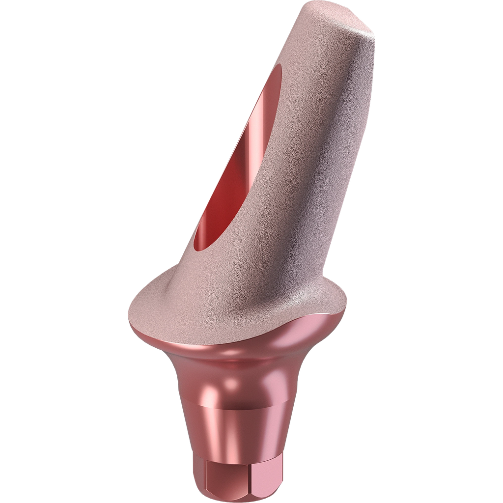 GENESIS ACTIVE™ TiPink 20° Angled Aesthetic Abutment, Concave Ø 6.0, 2.0 mm Cuff