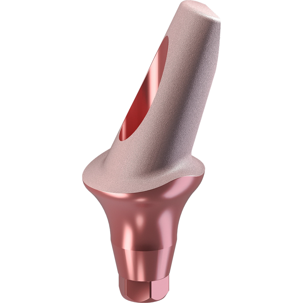 GENESIS ACTIVE™ TiPink 20° Angled Aesthetic Abutment, Concave Ø 6.0, 3.0 mm Cuff