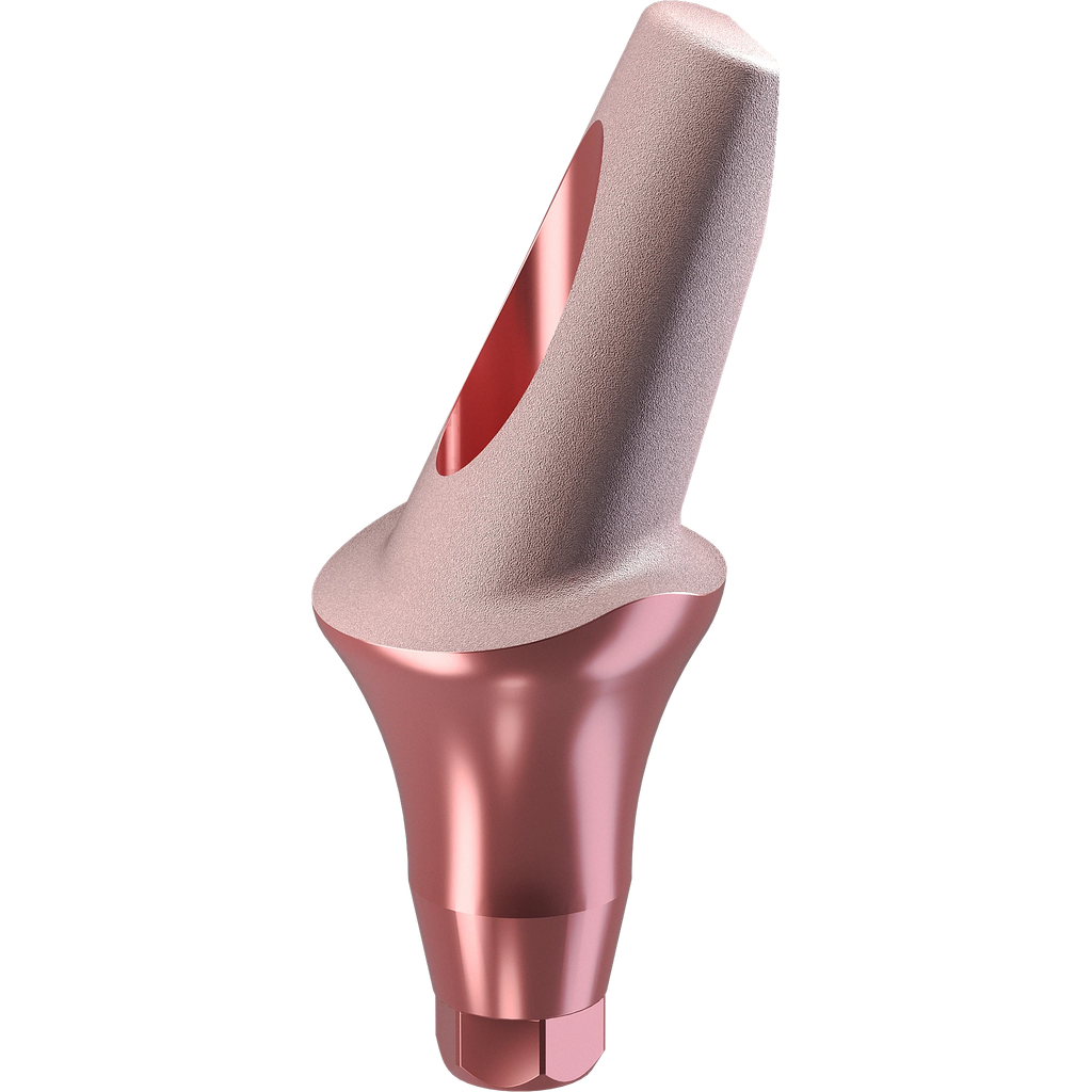 GENESIS ACTIVE™ TiPink 20° Angled Aesthetic Abutment, Concave Ø 6.0, 4.0 mm Cuff