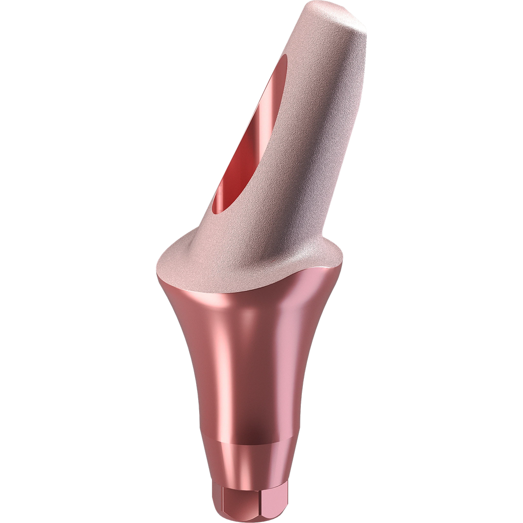 GENESIS ACTIVE™ TiPink 20° Angled Aesthetic Abutment, Concave Ø 6.0, 5.0 mm Cuff