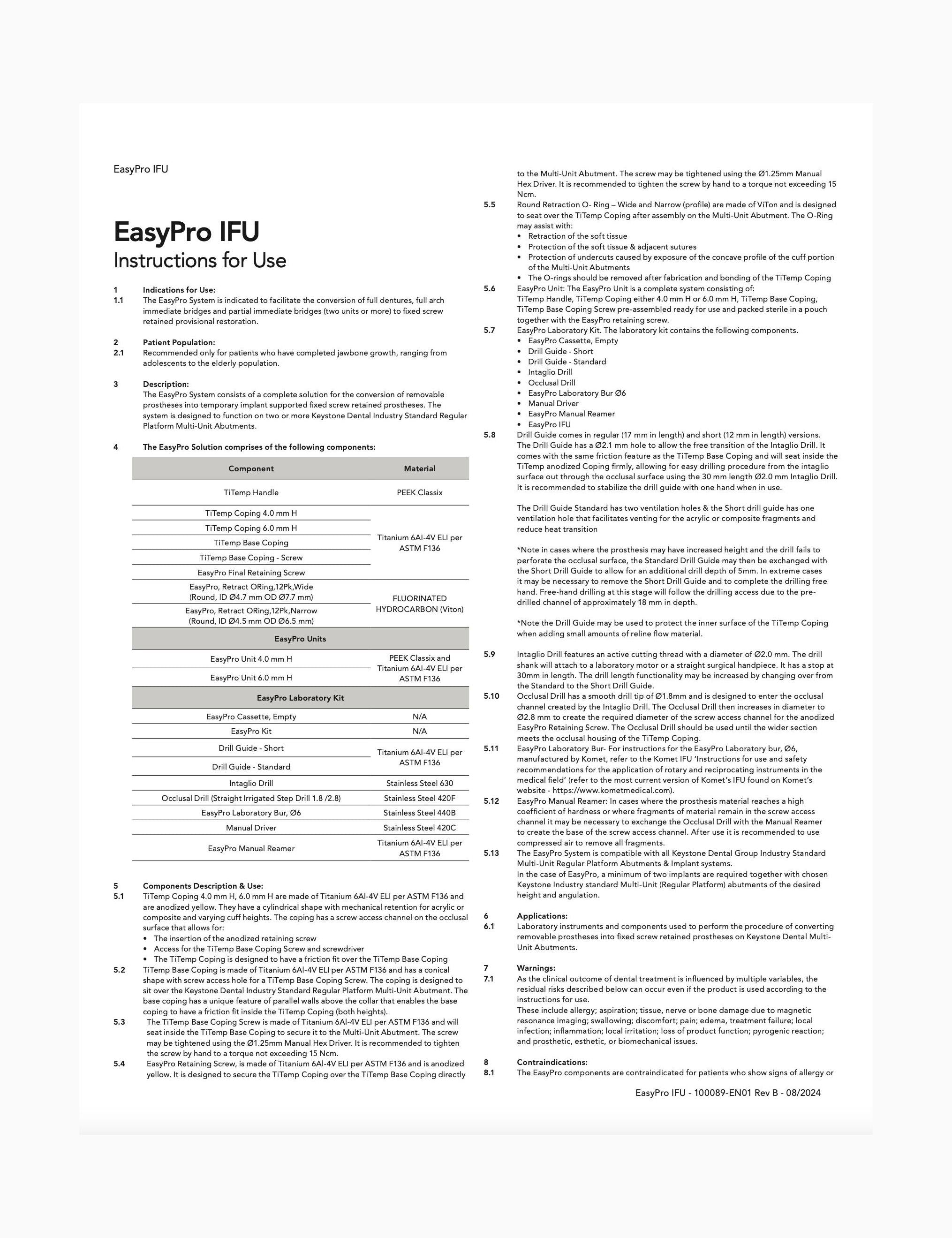 EasyPro™ IFU