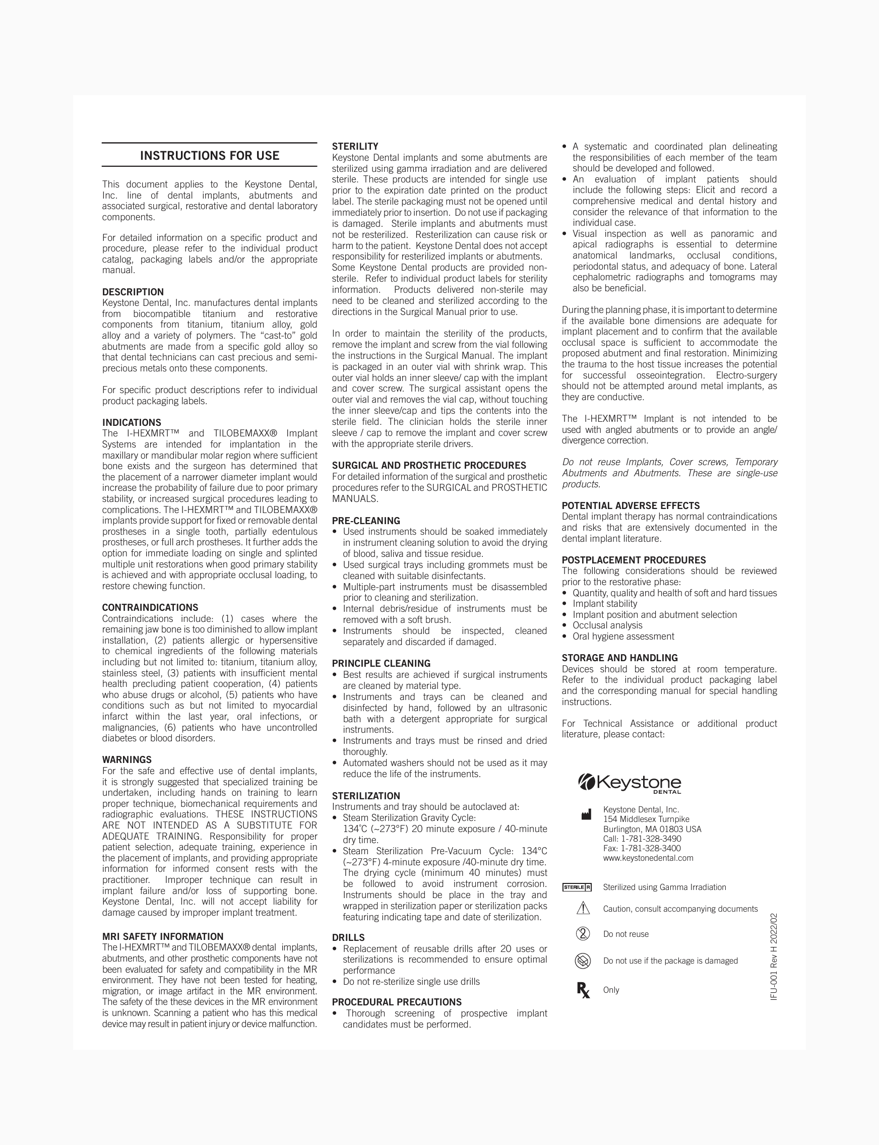 I-HEXMRT™ and TILOBEMAXX IFU™